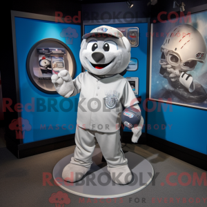Silver Ice maskot kostume...