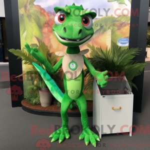 Personaggio mascotte verde...