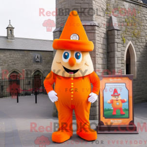 Orange Irish Castle maskot...
