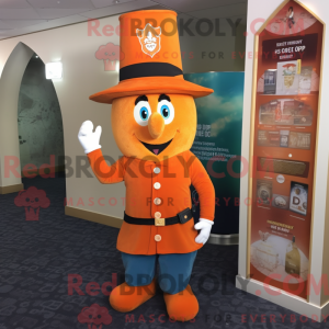Postava maskota oranžového...