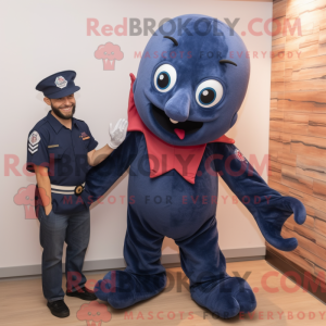 Navy Octopus mascot costume...