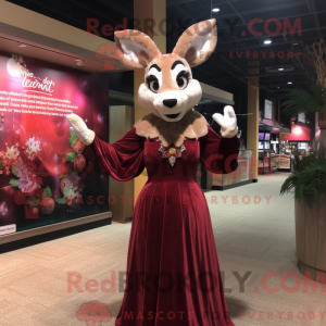 Maroon Deer-mascottekostuum...