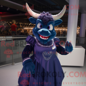 Navy Bull maskotdraktfigur...