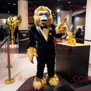 Gold Bavian maskot drakt...