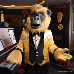 Gold Bavian maskot drakt...