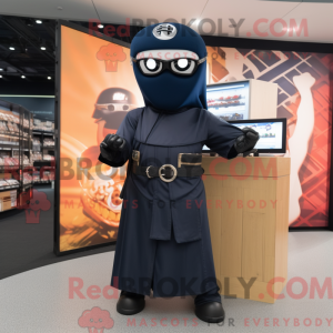 Navy Ninja-maskotdraktfigur...