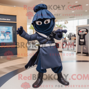 Navy Ninja-maskotdraktfigur...