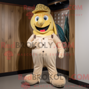 Beige baenmascottekostuum...