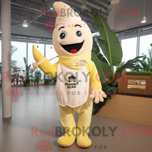 Beige Baa mascot costume...
