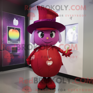 Magenta Apple mascot...