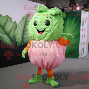 Peach Cabbage Leaf mascot...