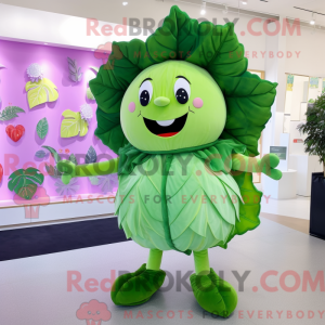 Peach Cabbage Leaf mascot...