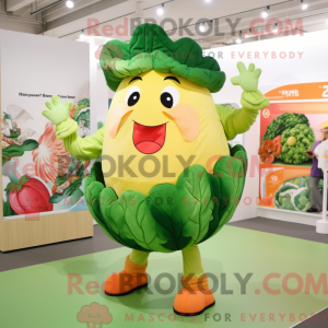Peach Cabbage Leaf mascot...