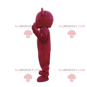 Rosa bjørn maskot - Redbrokoly.com