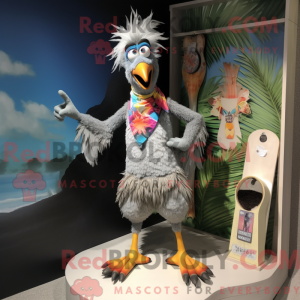 Grå hane maskot kostyme...