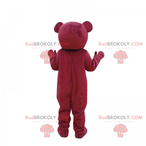 Růžový medvěd maskot - Redbrokoly.com