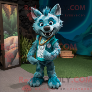 Postava maskota Teal Hyena...