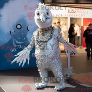 Sølv vaktel maskot kostyme...