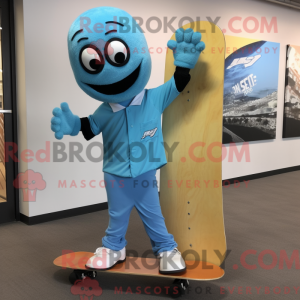 Sky Blue Skateboard maskot...