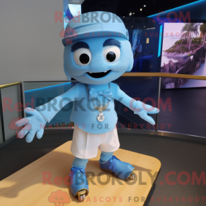 Sky Blue Skateboard mascot...