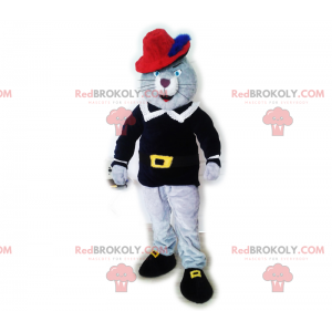 Mascotte du chat botte gris - Redbrokoly.com