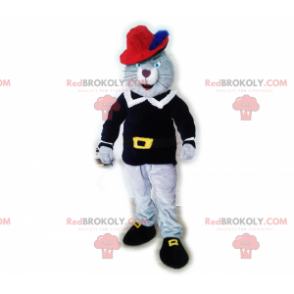 Mascotte du chat botte gris - Redbrokoly.com