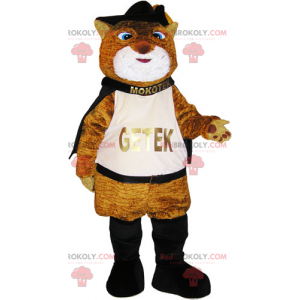 Mascote gato de bota marrom - Redbrokoly.com