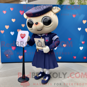 Navy Love Letter maskot...