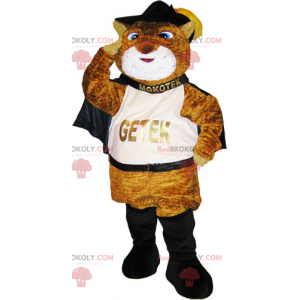 Brown boot cat mascot - Redbrokoly.com