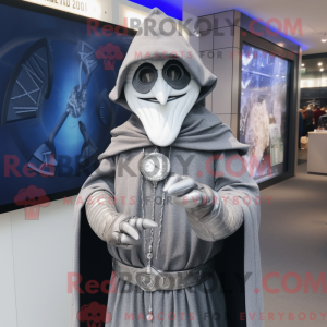 Sølv Wizard maskot drakt...