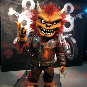Rust Demon maskot kostyme...