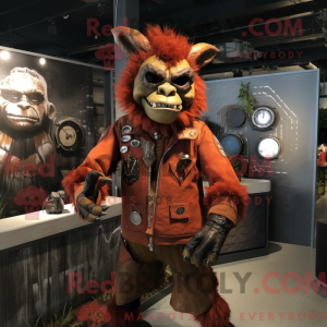 Rust Demon maskot kostume...