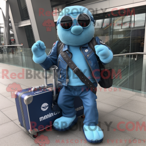 Blue Raspberry mascot...