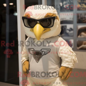 Beige Eagle-mascottekostuum...
