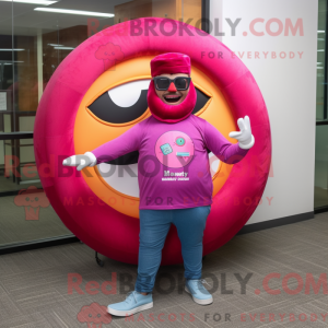 Magenta Bagels Maskottchen...