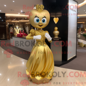 Gouden hart mascotte...