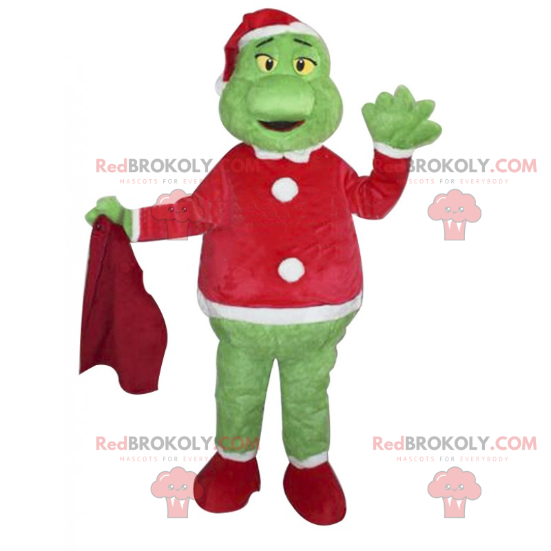 Maskotka Grinch w świątecznym stroju - Redbrokoly.com