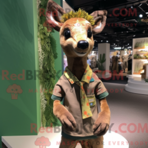 Fantasia de mascote de corço com macacão e faixas de cabeça - Mascotes corça - REBROKO_299533 - RedBrokoly.com