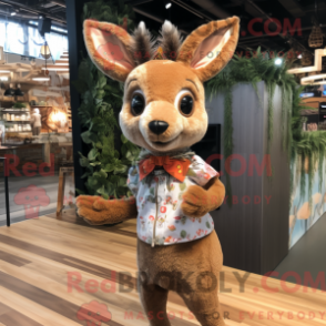 Fantasia de mascote de corço com macacão e faixas de cabeça - Mascotes corça - REBROKO_299534 - RedBrokoly.com