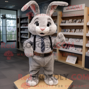 Grå kanin maskot kostume...