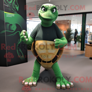 Forest Green Turtle mascot...