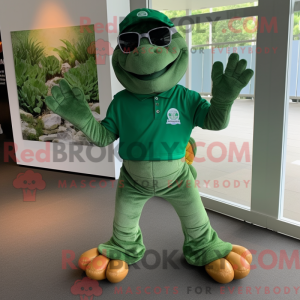 Forest Green Turtle mascot...