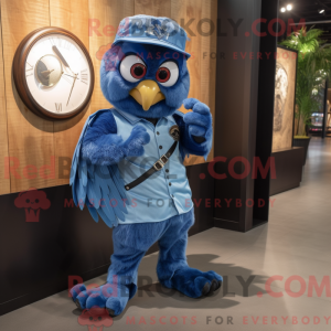 Blue Hawk maskot kostyme...
