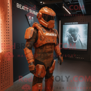 Rust Spartan Soldier maskot...