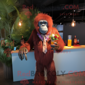 Orangutang maskot kostume...