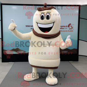 Cream Steak mascot costume...