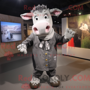 Gray Cow-maskotdraktfigur...