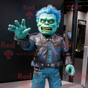 Cyan Frankenstein maskot...