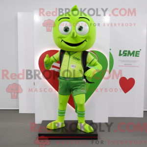 Postava maskota Lime Green...