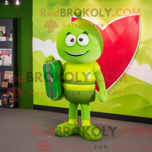 Postava maskota Lime Green...